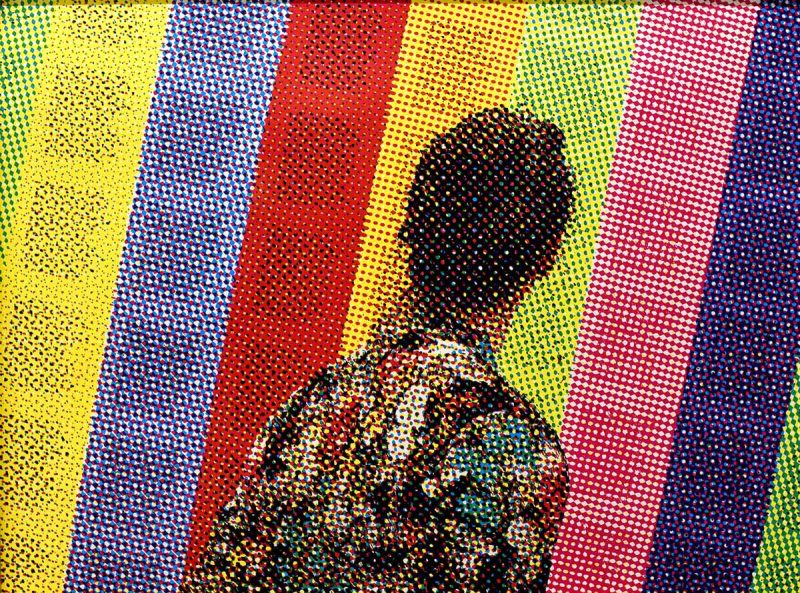 Serigraphie-beaubourg-quadri-bandes-visiteuse