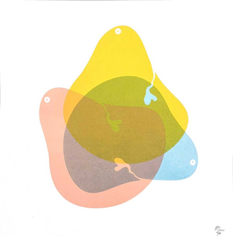 serigraphie en 3 couleurs transparentes